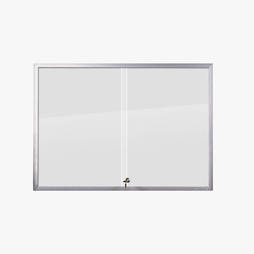 Wandmontierter Werbeträger - VISIGUARD SLIDING - CIVIQ - für öffentliche Einrichtungen / Glas / anodisiertes Aluminium