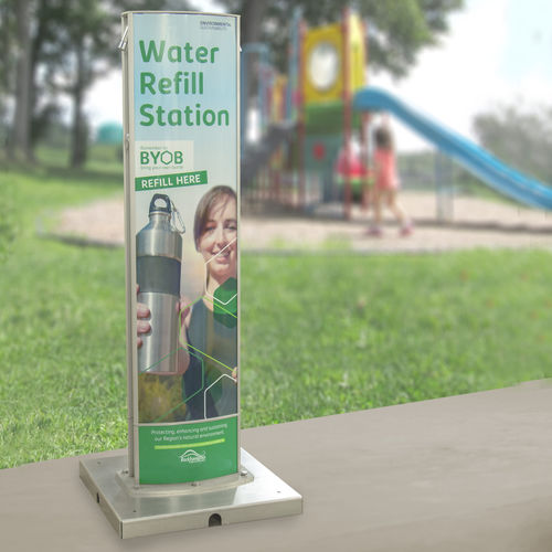 Trinkbrunnen für Hunde - AQUAFIL FLEXIFOUNTAIN 1200 - CIVIQ - für Außenbereich / galvanisiertem Stahl / Aluminium