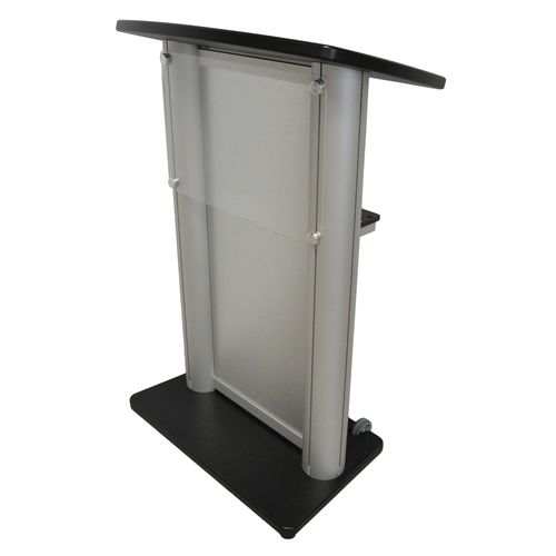 Konferenzpult - CS2  - Podium pros - auf Rollen / anodisiertes Aluminium / für Gewerbegebrauch