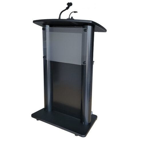Konferenzpult - CS2 DELUXE - Podium pros - höhenverstellbar / Stehhilfe / s-Logo
