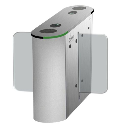 Halbhohes Drehkreuz - HCT 670 D - Oskar Turnstiles System - für Zugangskontrolle / Edelstahl / für öffentliche Einrichtungen