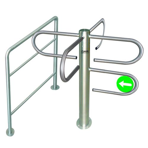 Halbhohes Drehkreuz - OSG 1200 K - Oskar Turnstiles System - Edelstahl / für öffentliche Einrichtungen