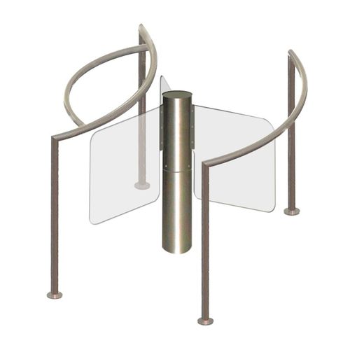 Halbhohes Drehkreuz - OSG 131 CS - Oskar Turnstiles System - für Zugangskontrolle / Edelstahl / Glas