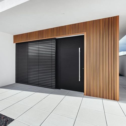 Fassadenverkleidung aus Lamellen - WEO&reg; 35 - FIBERDECK - Verbundholz / Latten- / vertikal