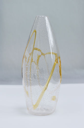 Moderne Vase - KRYSTAL™ TALL - Amel Chamandy® Designs - geblasenes Glas / handgefertigt / gold