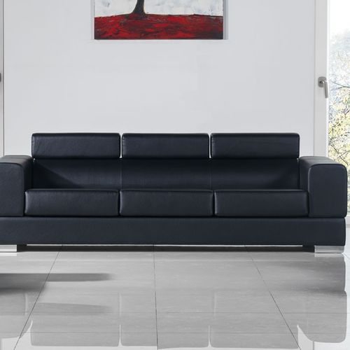 Modernes Sofa - COSY - Flekssit Office Furniture - Leder / schwarz / Contract