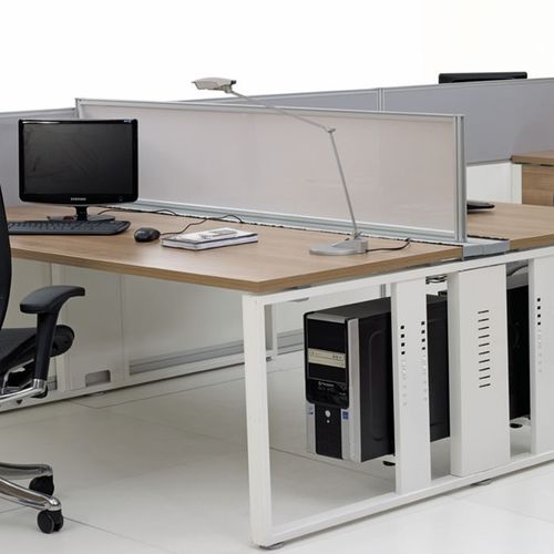 Bodenstehende Bürotrennwand - LIGHTPAN - Flekssit Office Furniture - Tisch / Stoff / Stahl