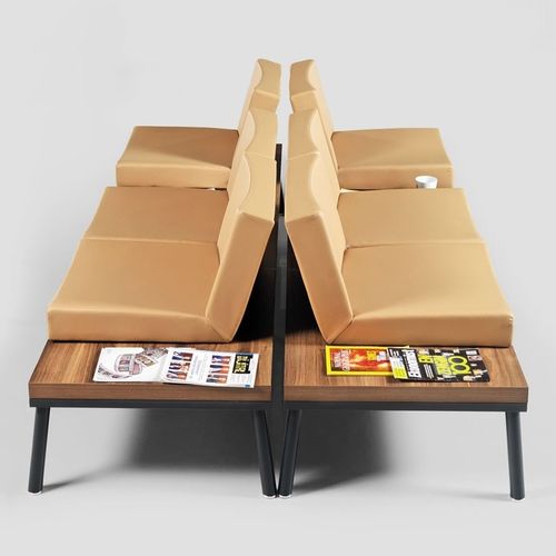 Traversenbank aus lackiertem Metall - TOLL SALON - Flekssit Office Furniture - Holzfurnier / Polyurethan / 3 Plätze