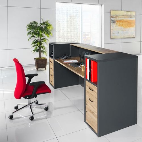 Halbrunde Empfangstheke - SPA 90 9100 - Flekssit Office Furniture - melaminbeschichtet
