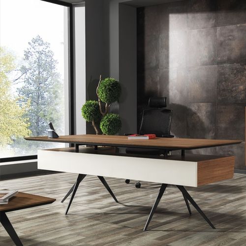 Moderner Schreibtisch - ORION - Flekssit Office Furniture - MDF / Laminat / mit Stauraum
