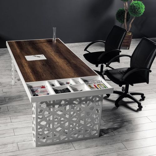 Moderner Besprechungstisch - GALA - Flekssit Office Furniture - lackiertes MDF / melaminbeschichtet / Gestell aus Metall