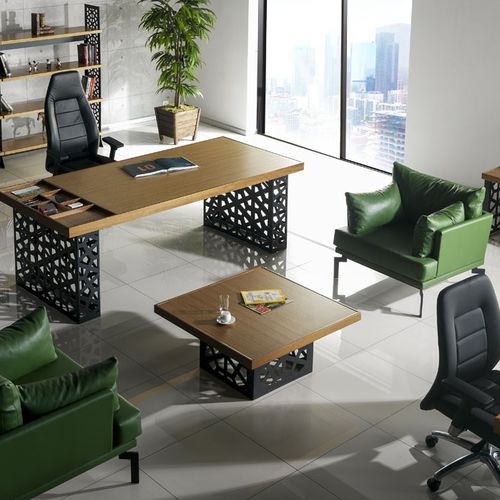 Moderner Couchtisch - GALA - Flekssit Office Furniture - Holz / melaminbeschichtet / Gestell aus Metall