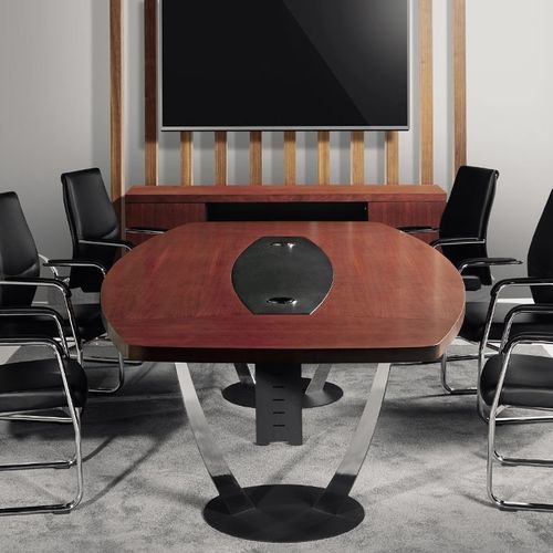 Moderner Besprechungstisch - EPSILON - Flekssit Office Furniture - melaminbeschichtet / Gestell aus Metall / rechteckig
