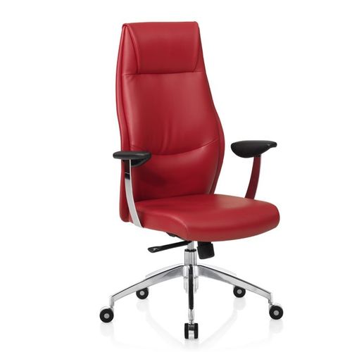 Moderner Chefsessel - VILLA - Flekssit Office Furniture - Leder / Aluminium / mit Kopfstütze