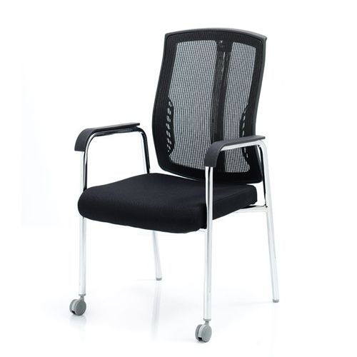 Moderner Besucherstuhl - NETRIT - Flekssit Office Furniture - für den Innenraum / Netz / Leder
