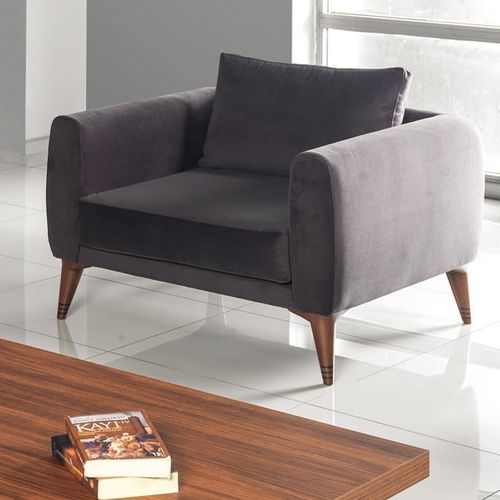 Moderner Sessel - ZÜMRÜT - Flekssit Office Furniture - Stoff / Holz / grau
