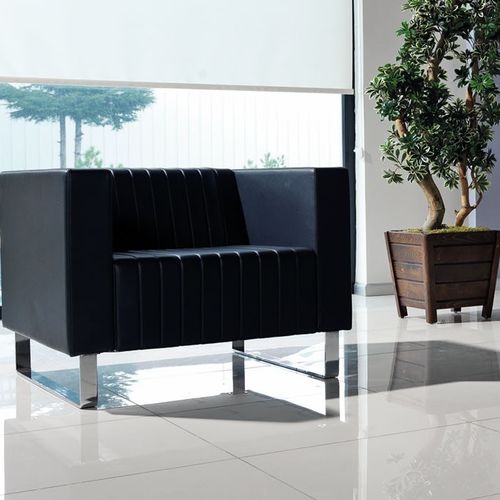 Moderner Sessel - POSH - Flekssit Office Furniture - Leder / Holz / schwarz