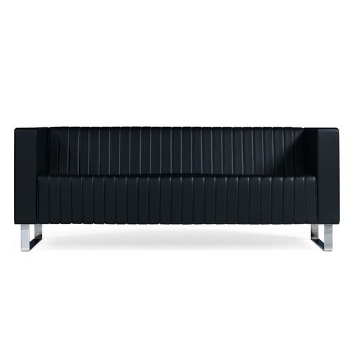 Modernes Sofa - POSH - Flekssit Office Furniture - Leder / mit Armlehnen / schwarz