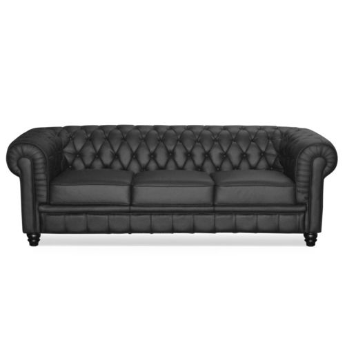 Modernes Sofa - KRISTAL - Flekssit Office Furniture - Leder / schwarz / für Gewerbegebrauch