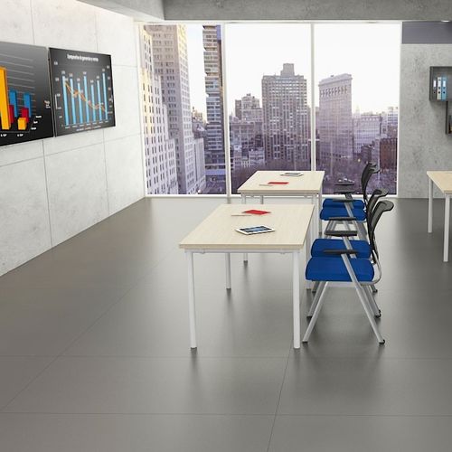 Moderner Unterrichtstisch - PRATICA - Flekssit Office Furniture - melaminbeschichtet / Gestell aus Metall / rechteckig