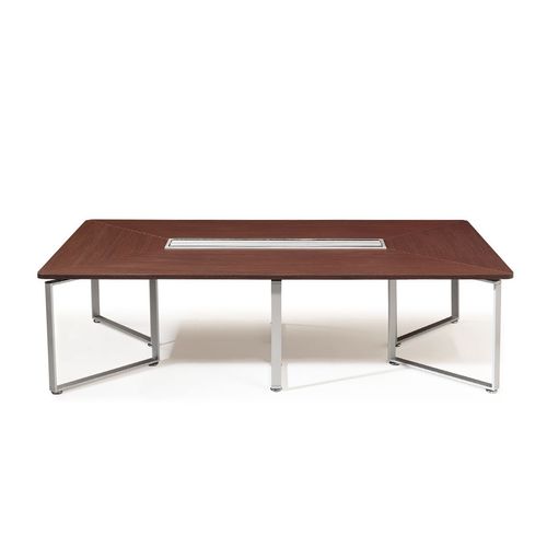 Moderner Besprechungstisch - MODÜLER - Flekssit Office Furniture - melaminbeschichtet / Gestell aus Metall / rechteckig