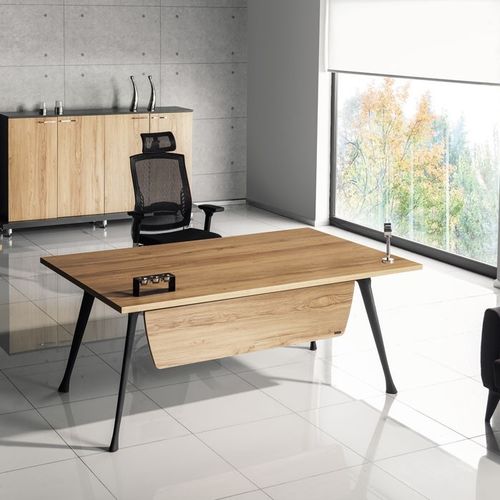 Chefschreibtisch - I TOSS - Flekssit Office Furniture - modern / melaminbeschichtet / mit Stauraum