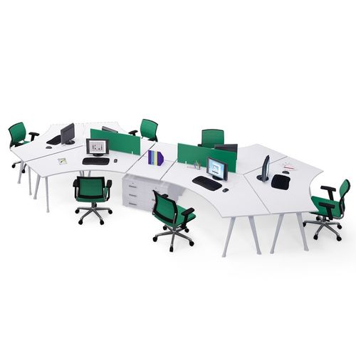Schreibtisch für Open Space - I TOSS - Flekssit Office Furniture - modern / melaminbeschichtet / mit Stauraum