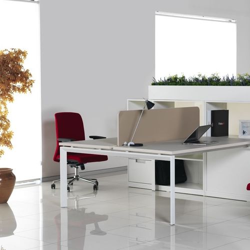 Schreibtisch für Open Space - FERRO - Flekssit Office Furniture - modern / melaminbeschichtet / für Gewerbegebrauch