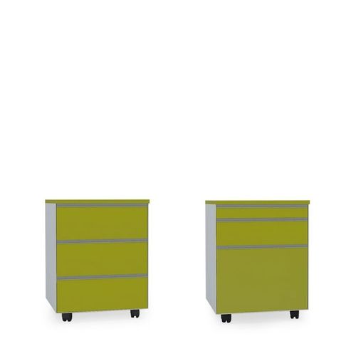 Melaminbeschichteter Schreibtischcontainer - FERRO - Flekssit Office Furniture - mit 3 Schubladen / mit 2 Schubladen / auf Rollen