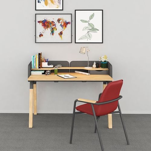 Moderner Schreibtisch - SARDES - Flekssit Office Furniture - melaminbeschichtet / mit 4 Beinen / Akustik