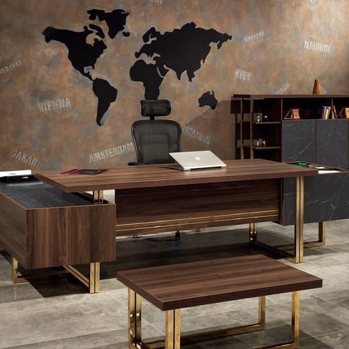 Bodenstehender Schreibtisch - GLOSSY - Flekssit Office Furniture - für 1 Person / modern / Metall