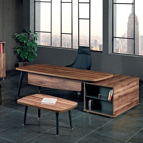 Schreibtisch für 1 Person - DÜDEN - Flekssit Office Furniture - modern / Holz / braun