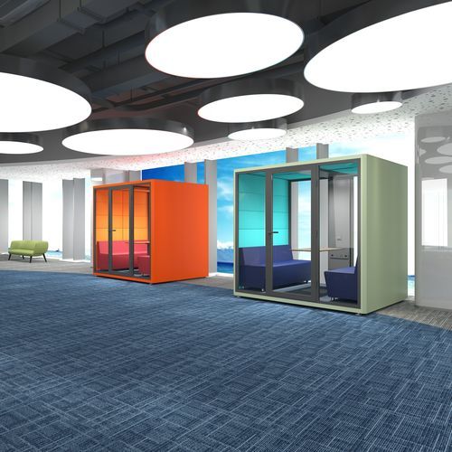 POD-Büro / mit integrierter Beleuchtung - FDW 20 2160 - Flekssit Office Furniture - Akustik / mit Glastür / mit integrierter Steckdose