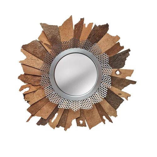 Wandmontierter Spiegel - MIRAGGE - MAGNA NATURA | Cork Furniture - modern / rund / Kork