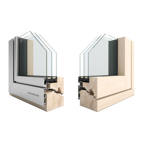 Holzfensterprofil - ALUFLUSH - BOISROIS - Aluminium / wasserdicht / mit Wärmedämmung