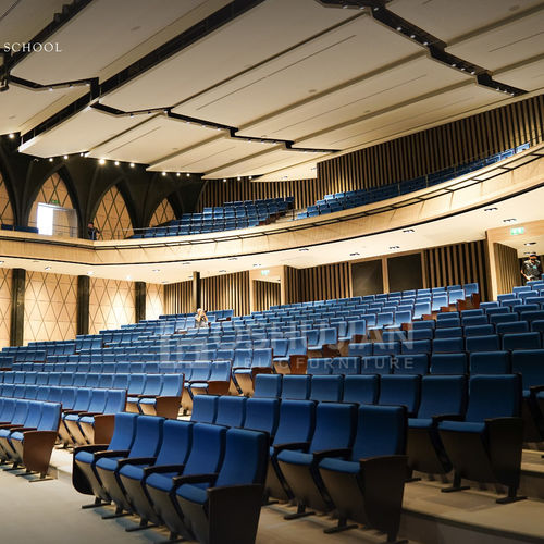 Klassischer Auditoriumsessel - SJ8624 - Foshan Oshujian Furniture Manufacturing Co., Ltd. - Stoff / Sperrholz / mit Ablage