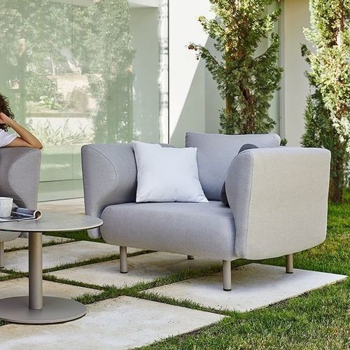 Moderner Sessel - SALINAS - Musola - Sunbrella® / Edelstahl / mit abnehmbarem Kissen