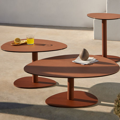 Moderner Couchtisch - STONE - Musola - Glas / Keramik / Gestell aus Glas