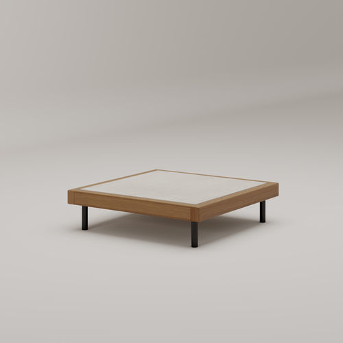 Moderner Couchtisch - BOIRA - Musola - Iroko / Keramik / Gestell aus Iroko