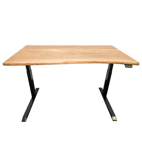 Moderner Schreibtisch - ARTIST - ergoliv.com - Eiche / höhenverstellbar / für Gewerbegebrauch
