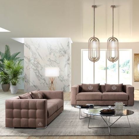 Modernes Sofa - Brooklyn - DI MARCO INTERIOR SOFA - Stoff / mit Armlehnen / mit Kissen