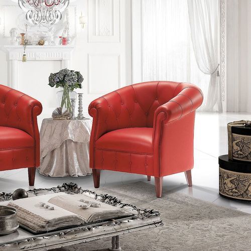 Klassischer Sessel - Margott  - DI MARCO INTERIOR SOFA - Stoff / Leder / Holz