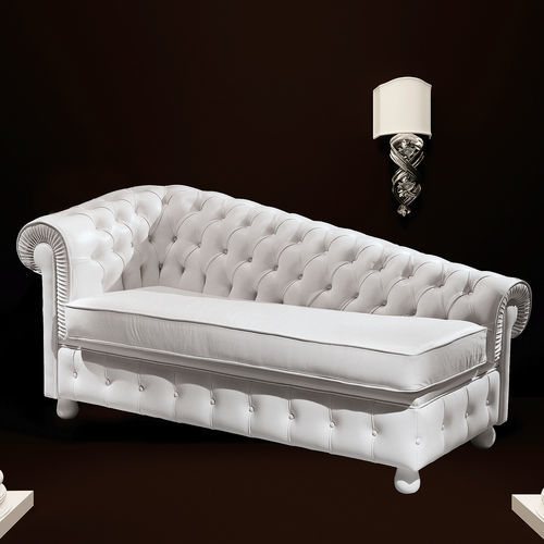 Klassische Récamiere - CHESTER  - DI MARCO INTERIOR SOFA - Stoff / Leder / Holz