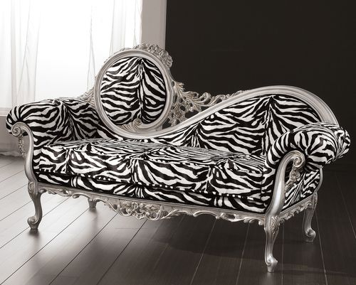 Barock-Récamiere - GIADA - DI MARCO INTERIOR SOFA - Stoff / Buche / blattvergoldetes Holz