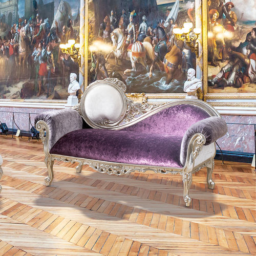 Barock-Récamiere - EPOQUE - DI MARCO INTERIOR SOFA - Stoff / Buche / blattvergoldetes Holz