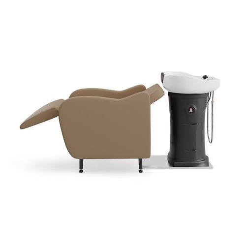 Waschsessel mit Fußstütze - 257FA - BD KOREA CO.,LTD - Kunstleder / 1 Platz
