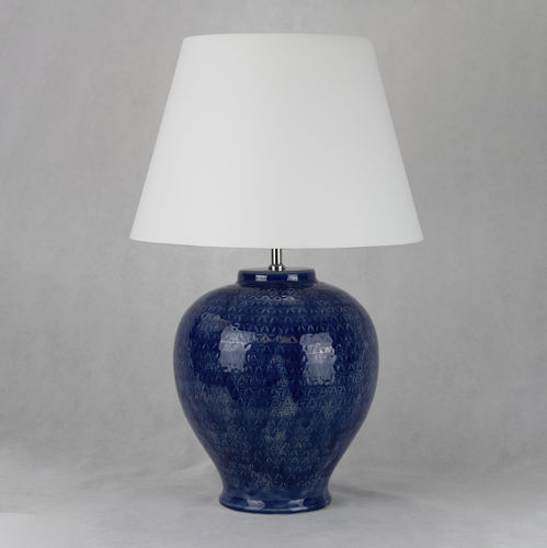 Tischlampe - KELANTIS BLUE EGYPT - Autark 76 Bt. - Metall / Stoff / Keramik