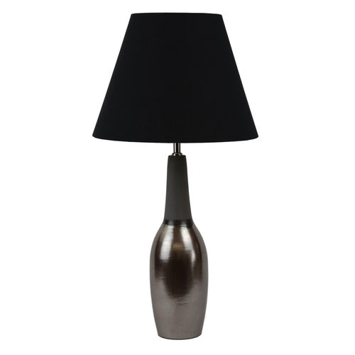 Tischlampe - LUTORIA CINNAMON SILVER-GREY - Autark 76 Bt. - Metall / Stoff / Keramik