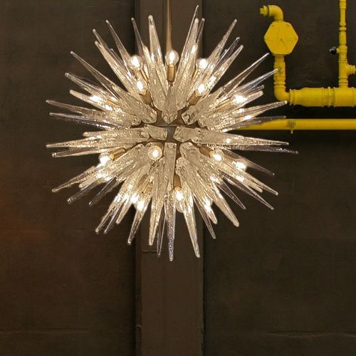 Vintage-Kronleuchter - SPUTNIK - BOTTEGA VENEZIANA - Muranoglas / Metall / für Gewerbegebrauch