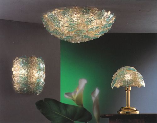 Moderne Deckenleuchte - FIORI ORO PL - BOTTEGA VENEZIANA - rund / Muranoglas / LED